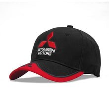 Load image into Gallery viewer, High Quality Wholesale Embroidery 3D Mitsubishi Hat Cap Car MOTO Racing Baseball Cap Dad Hat snapback Trucket caps gorra hombre